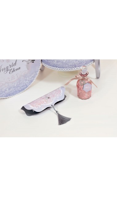 Trusou de botez pentru fetite, roz cu silver, lebada argintie  Silver Swan  11